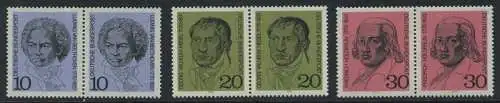 BUND 1970 Michel-Nummer 0616-0618 postfrisch SATZ(3) EINZELMARKEN (2h)