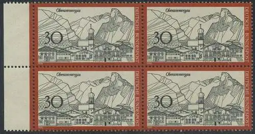 BUND 1970 Michel-Nummer 0622 postfrisch BLOCK RÄNDER links