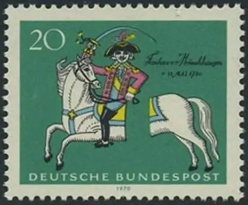 BUND 1970 Michel-Nummer 0623 postfrisch EINZELMARKE