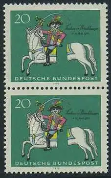 BUND 1970 Michel-Nummer 0623 postfrisch vert.PAAR