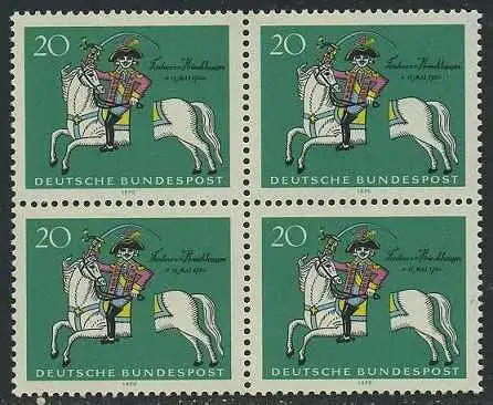 BUND 1970 Michel-Nummer 0623 postfrisch BLOCK