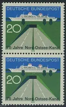 BUND 1970 Michel-Nummer 0628 postfrisch vert.PAAR