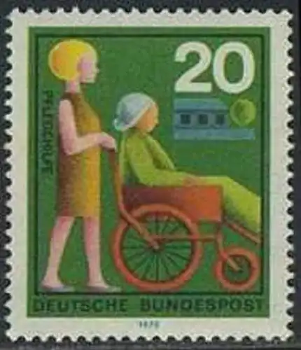 BUND 1970 Michel-Nummer 0631 postfrisch EINZELMARKE