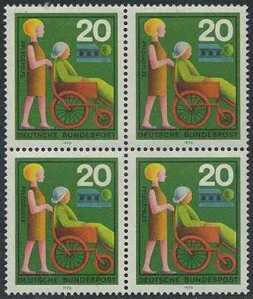 BUND 1970 Michel-Nummer 0631 postfrisch BLOCK