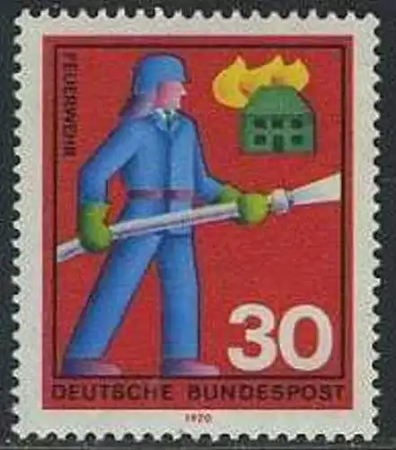 BUND 1970 Michel-Nummer 0632 postfrisch EINZELMARKE