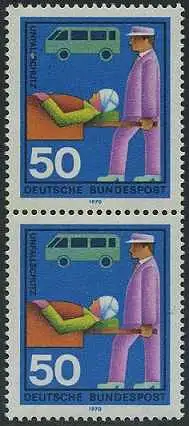 BUND 1970 Michel-Nummer 0633 postfrisch vert.PAAR