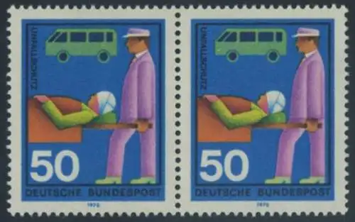 BUND 1970 Michel-Nummer 0633 postfrisch horiz.PAAR