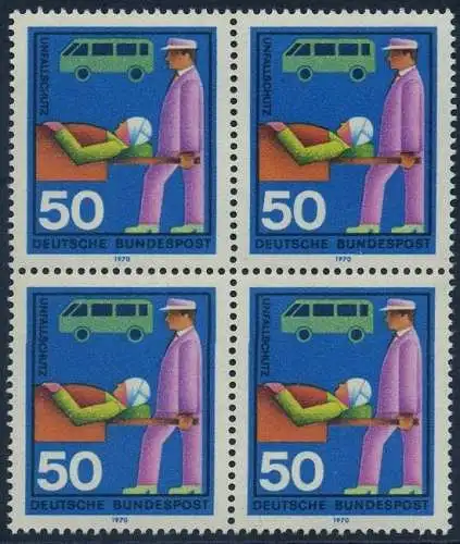 BUND 1970 Michel-Nummer 0633 postfrisch BLOCK