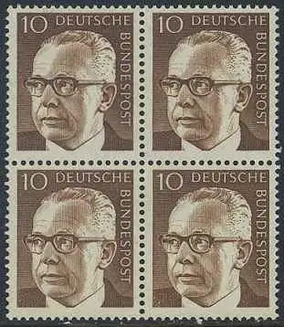 BUND 1970 Michel-Nummer 0636 postfrisch BLOCK