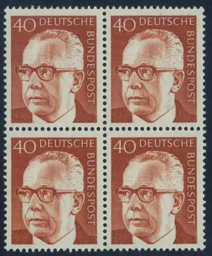 BUND 1970 Michel-Nummer 0639 postfrisch BLOCK