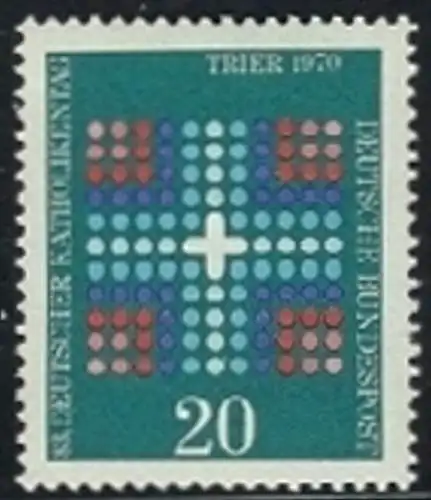 BUND 1970 Michel-Nummer 0648 postfrisch EINZELMARKE