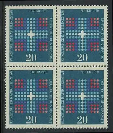 BUND 1970 Michel-Nummer 0648 postfrisch BLOCK