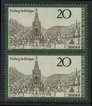 BUND 1970 Michel-Nummer 0654 postfrisch vert.PAAR