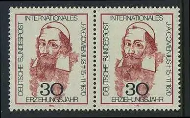 BUND 1970 Michel-Nummer 0656 postfrisch horiz.PAAR