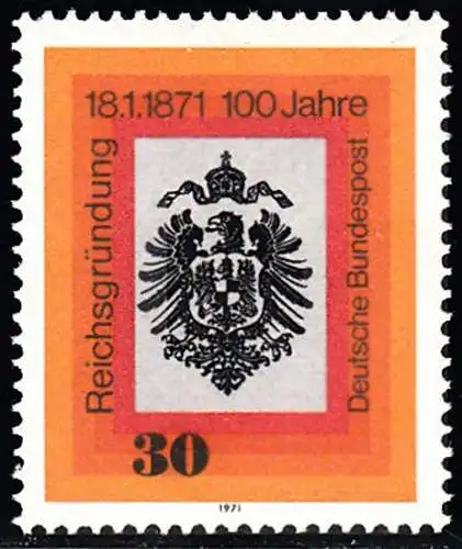 BUND 1971 Michel-Nummer 0658 postfrisch EINZELMARKE