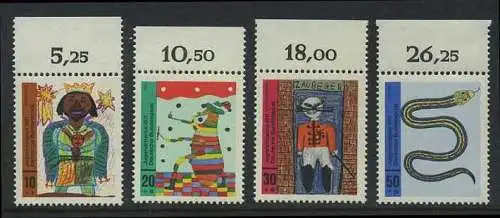 BUND 1971 Michel-Nummer 0660-0663 postfrisch SATZ(4) EINZELMARKEN RÄNDER oben (a)