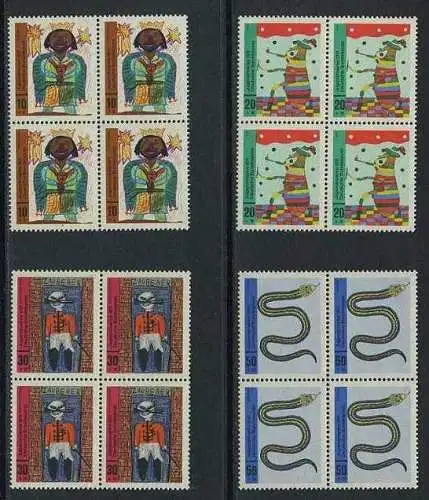 BUND 1971 Michel-Nummer 0660-0663 postfrisch SATZ(4) BLÖCKE