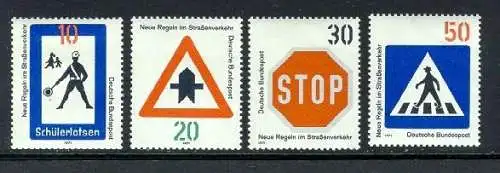 BUND 1971 Michel-Nummer 0665-0668 postfrisch SATZ(4) EINZELMARKEN