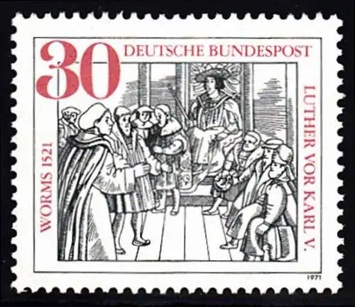 BUND 1971 Michel-Nummer 0669 postfrisch EINZELMARKE