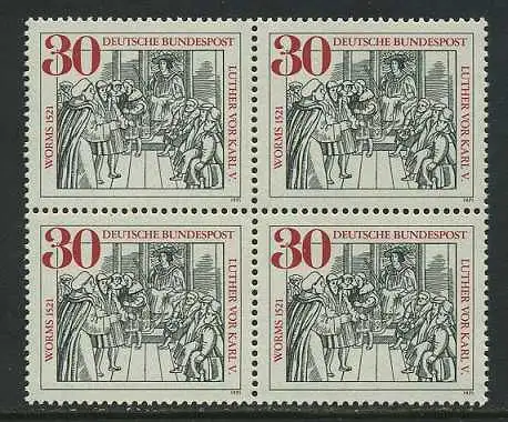 BUND 1971 Michel-Nummer 0669 postfrisch BLOCK