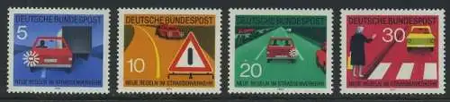 BUND 1971 Michel-Nummer 0670-0673 postfrisch SATZ(4) EINZELMARKEN