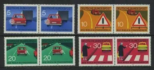 BUND 1971 Michel-Nummer 0670-0673 postfrisch SATZ(4) horiz.PAARE