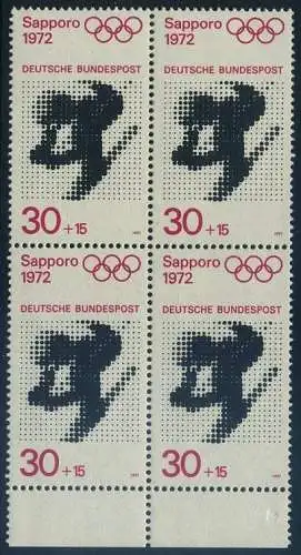 BUND 1971 Michel-Nummer 0682 postfrisch BLOCK RÄNDER unten
