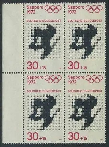 BUND 1971 Michel-Nummer 0682 postfrisch BLOCK RÄNDER links