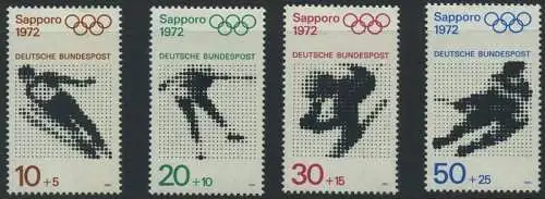 BUND 1971 Michel-Nummer 0680-0683 postfrisch SATZ(4) EINZELMARKEN