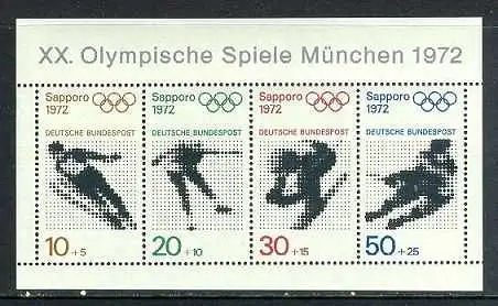 BUND 1971 Michel-Nummer 0684-0687 postfrisch BOGEN(4) -Blockausgabe 6-