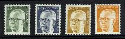 BUND 1971 Michel-Nummer 0689-0692 postfrisch SATZ(4) EINZELMARKEN