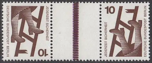 BUND 1971 Michel-Nummer 0695Z postfrisch horiz.PAAR (Kz9b)