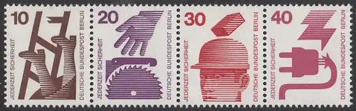 BUND 1971 Michel-Nummer 0695Z postfrisch horiz.STRIP(4) (HB23_2)