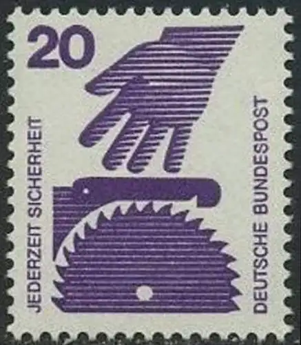 BUND 1971 Michel-Nummer 0696 postfrisch EINZELMARKE