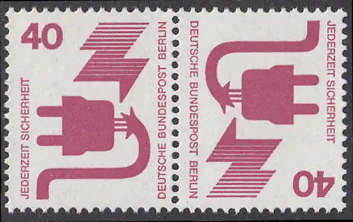 BUND 1971 Michel-Nummer 0699Z postfrisch horiz.PAAR (K12)