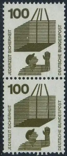 BUND 1971 Michel-Nummer 0702 postfrisch vert.PAAR