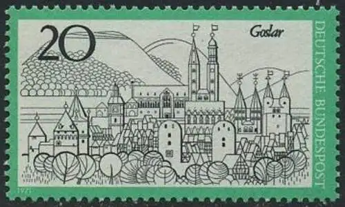 BUND 1971 Michel-Nummer 0704 postfrisch EINZELMARKE