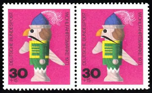 BUND 1971 Michel-Nummer 0707 postfrisch horiz.PAAR