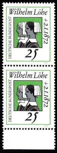 BUND 1972 Michel-Nummer 0710 postfrisch vert.PAAR RAND unten