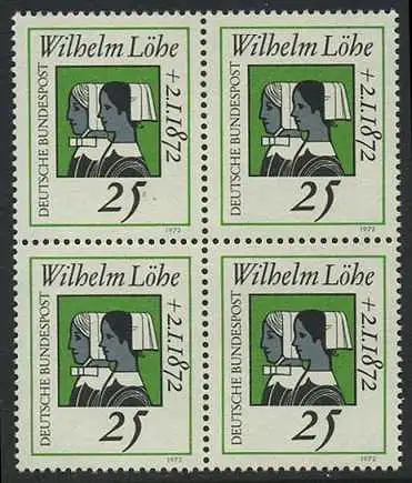 BUND 1972 Michel-Nummer 0710 postfrisch BLOCK