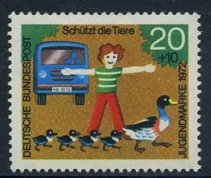 BUND 1972 Michel-Nummer 0711 postfrisch EINZELMARKE