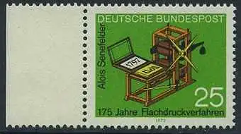 BUND 1972 Michel-Nummer 0715 postfrisch EINZELMARKE RAND links