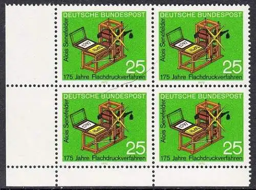 BUND 1972 Michel-Nummer 0715 postfrisch BLOCK ECKRAND unten links