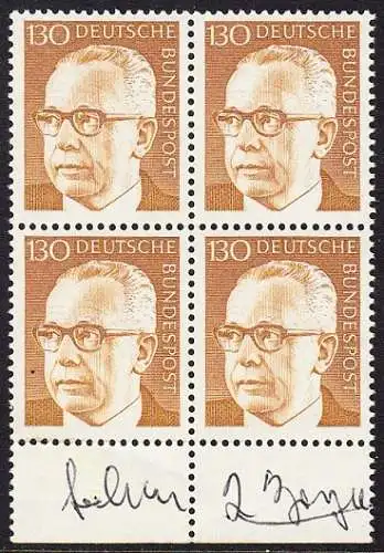 BUND 1972 Michel-Nummer 0728 postfrisch BLOCK RÄNDER unten