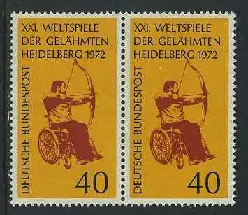 BUND 1972 Michel-Nummer 0733 postfrisch horiz.PAAR