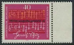 BUND 1972 Michel-Nummer 0741 postfrisch EINZELMARKE RAND rechts