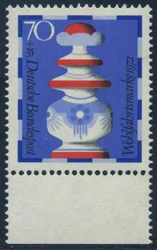 BUND 1972 Michel-Nummer 0745 postfrisch EINZELMARKE RAND unten