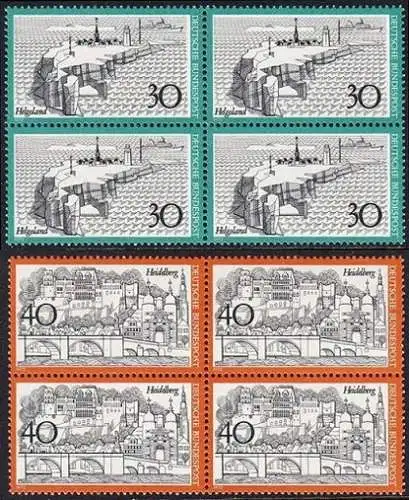 BUND 1972 Michel-Nummer 0746-0747 postfrisch SATZ(2) BLÖCKE