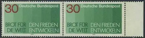 BUND 1972 Michel-Nummer 0751 postfrisch horiz.PAAR RAND rechts