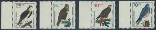 BUND 1973 Michel-Nummer 0754-0757 postfrisch SATZ(4) EINZELMARKEN RÄNDER links (a)
